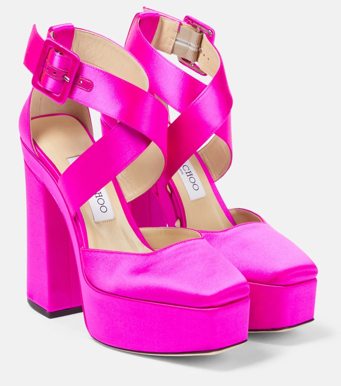 Jimmy Choo - Gaia satin platform pumps