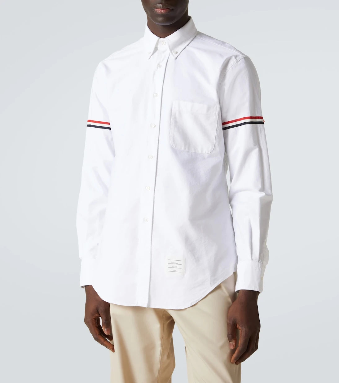 Thom Browne - قميص بشرائط غروغرين على الذراع