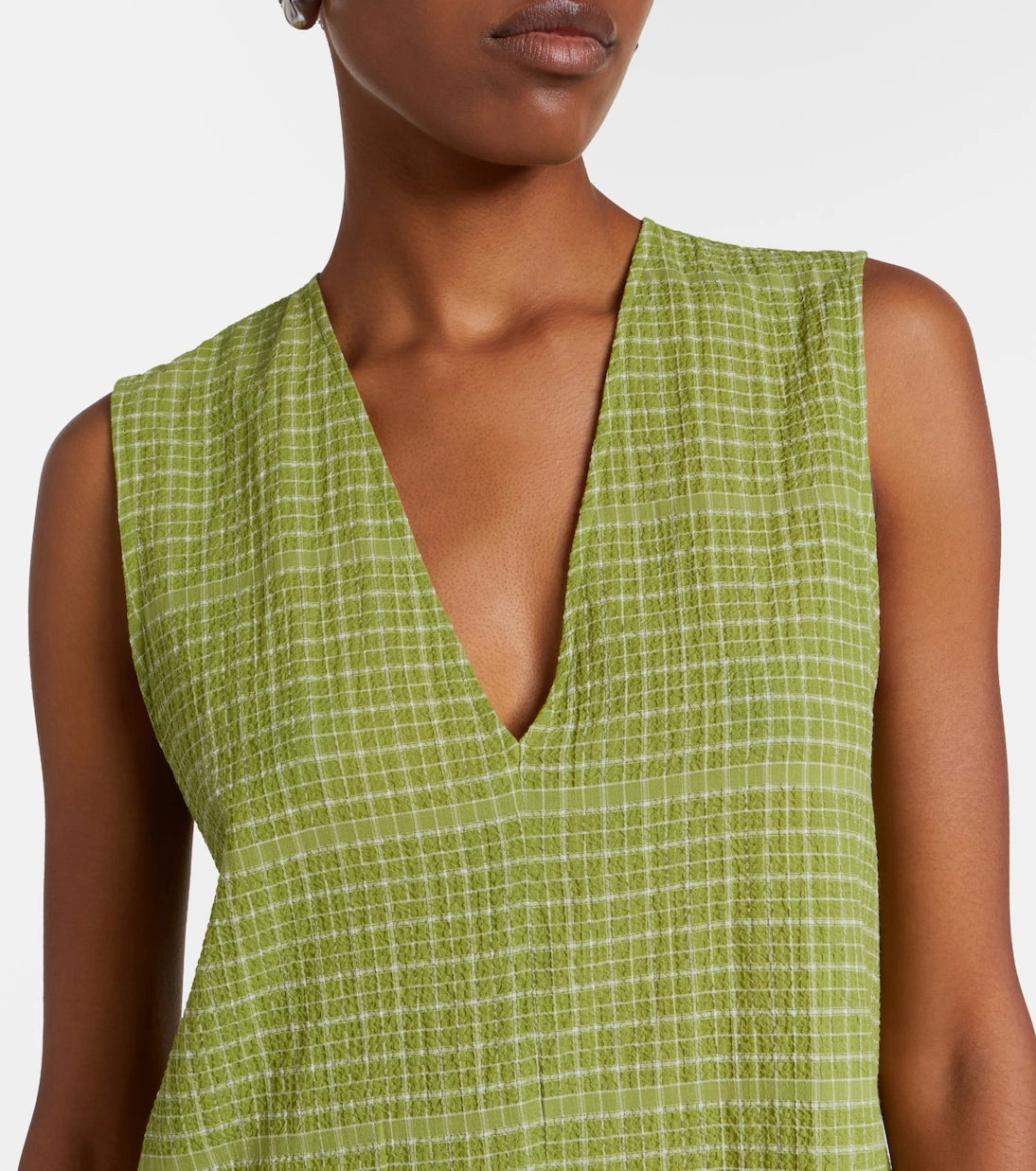 Asceno - Derya checked cotton minidress