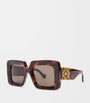 LOEWE Brown Bevelled Square Sunglasses