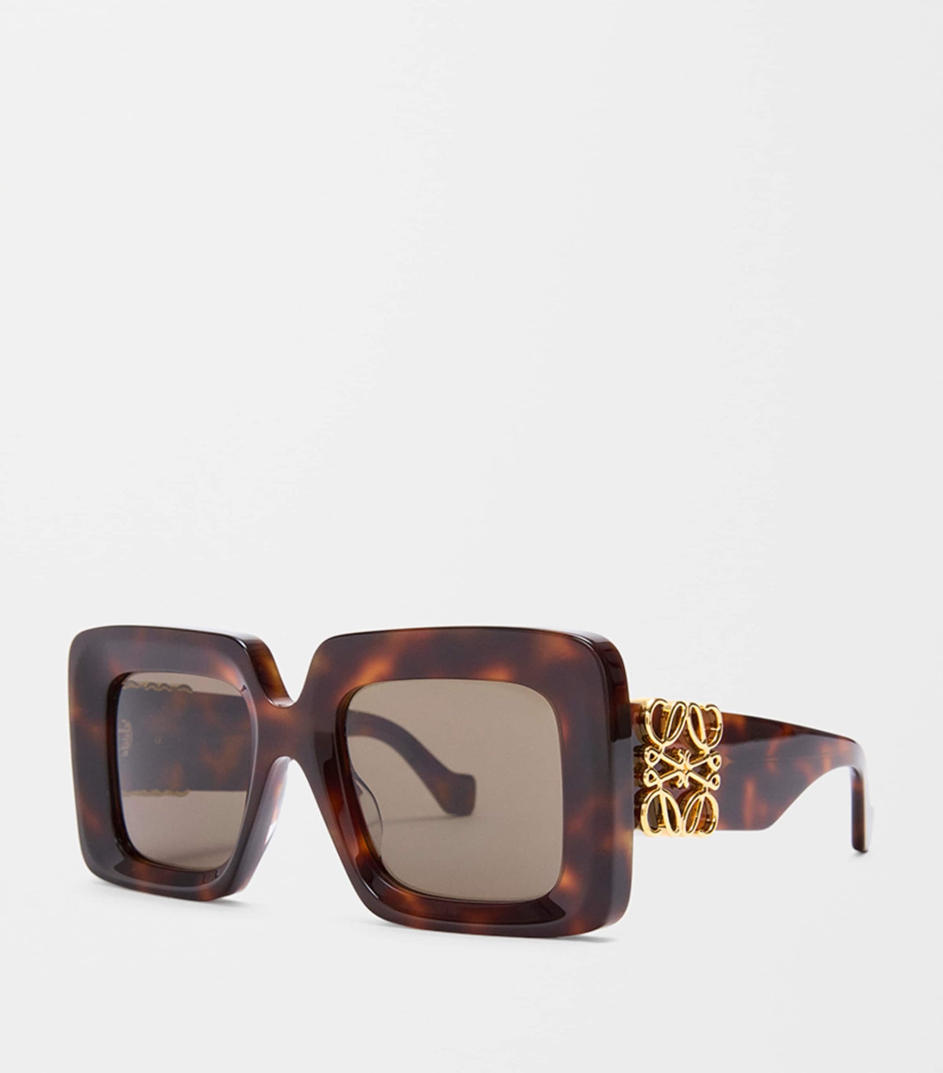 LOEWE Brown Bevelled Square Sunglasses