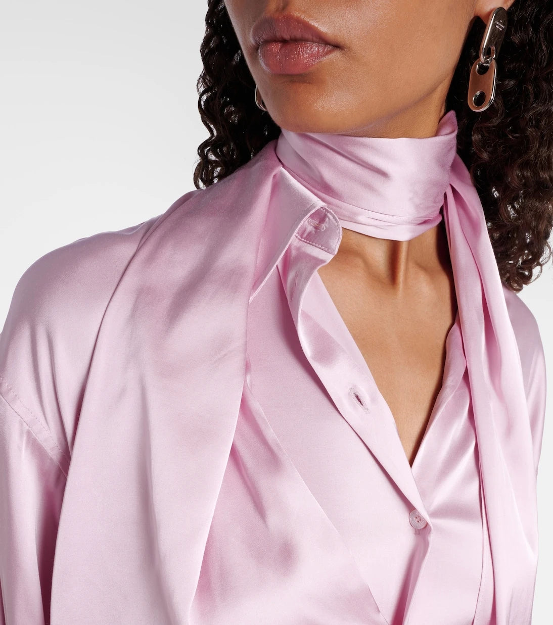 Acne Studios - Scarf-detail satin blouse