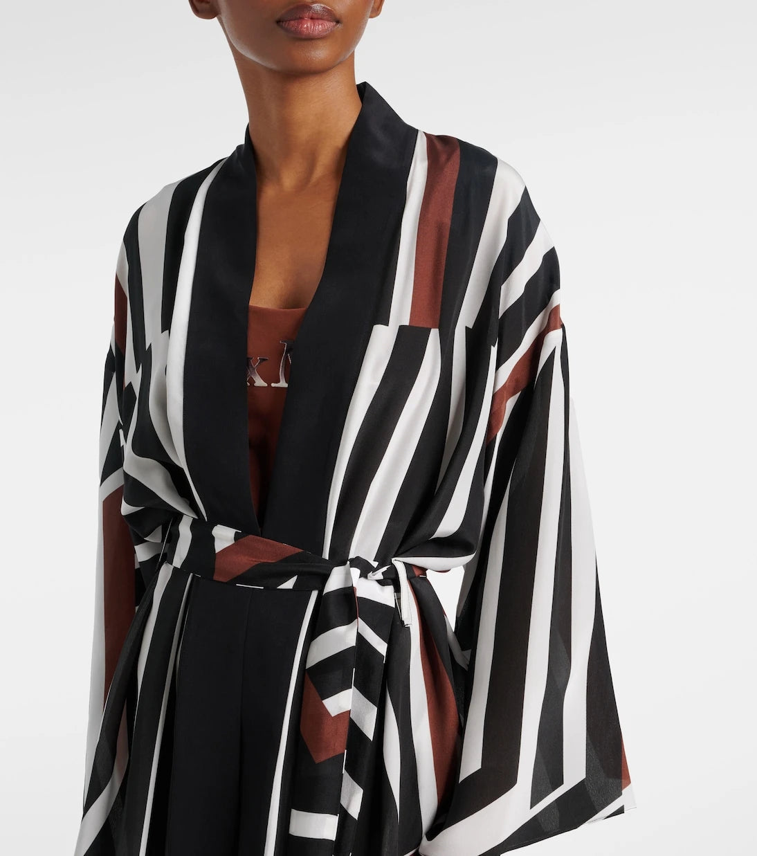 Max Mara - Ovatte striped beach cover-up