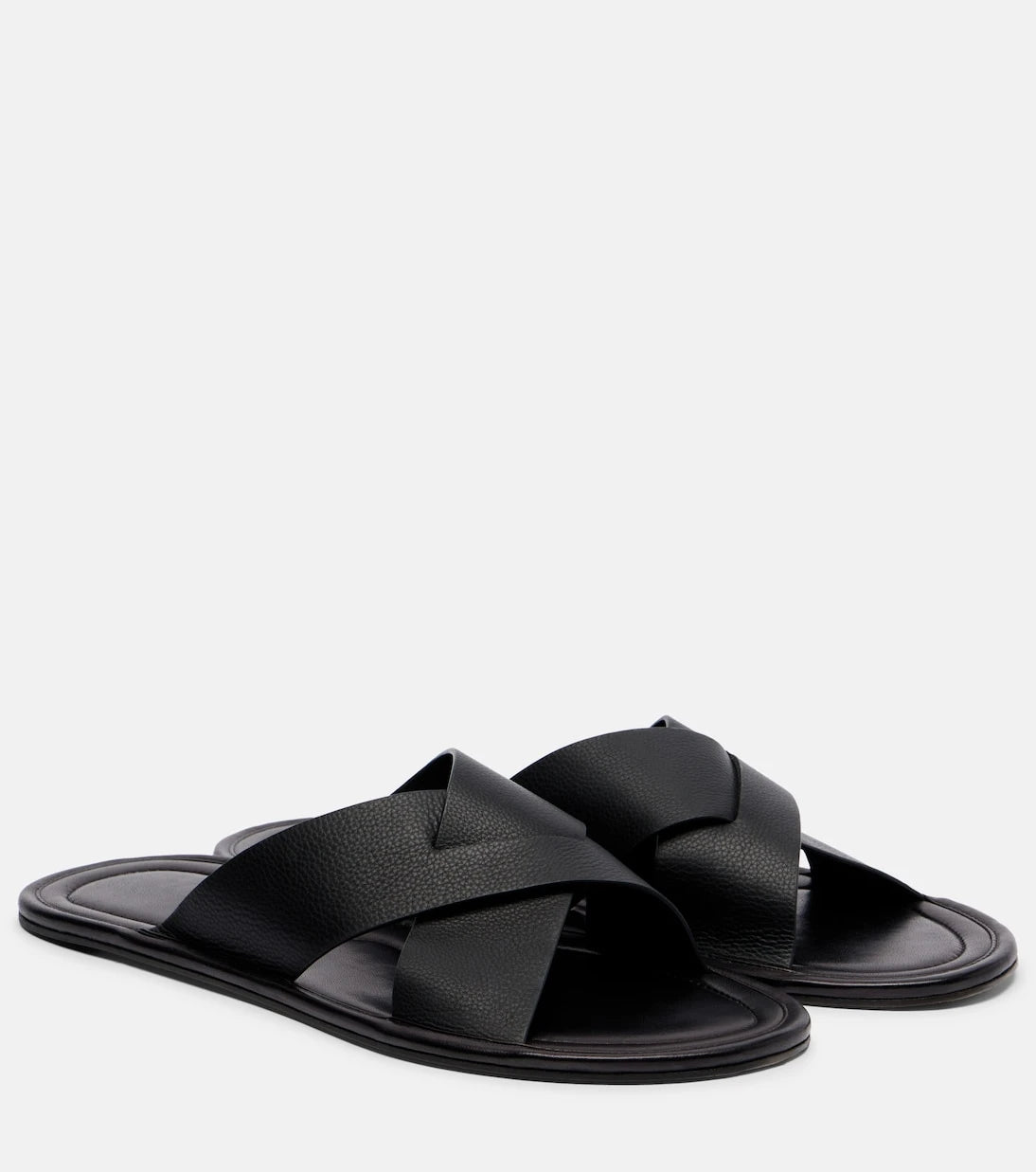The Row - Malick Cross leather sandals