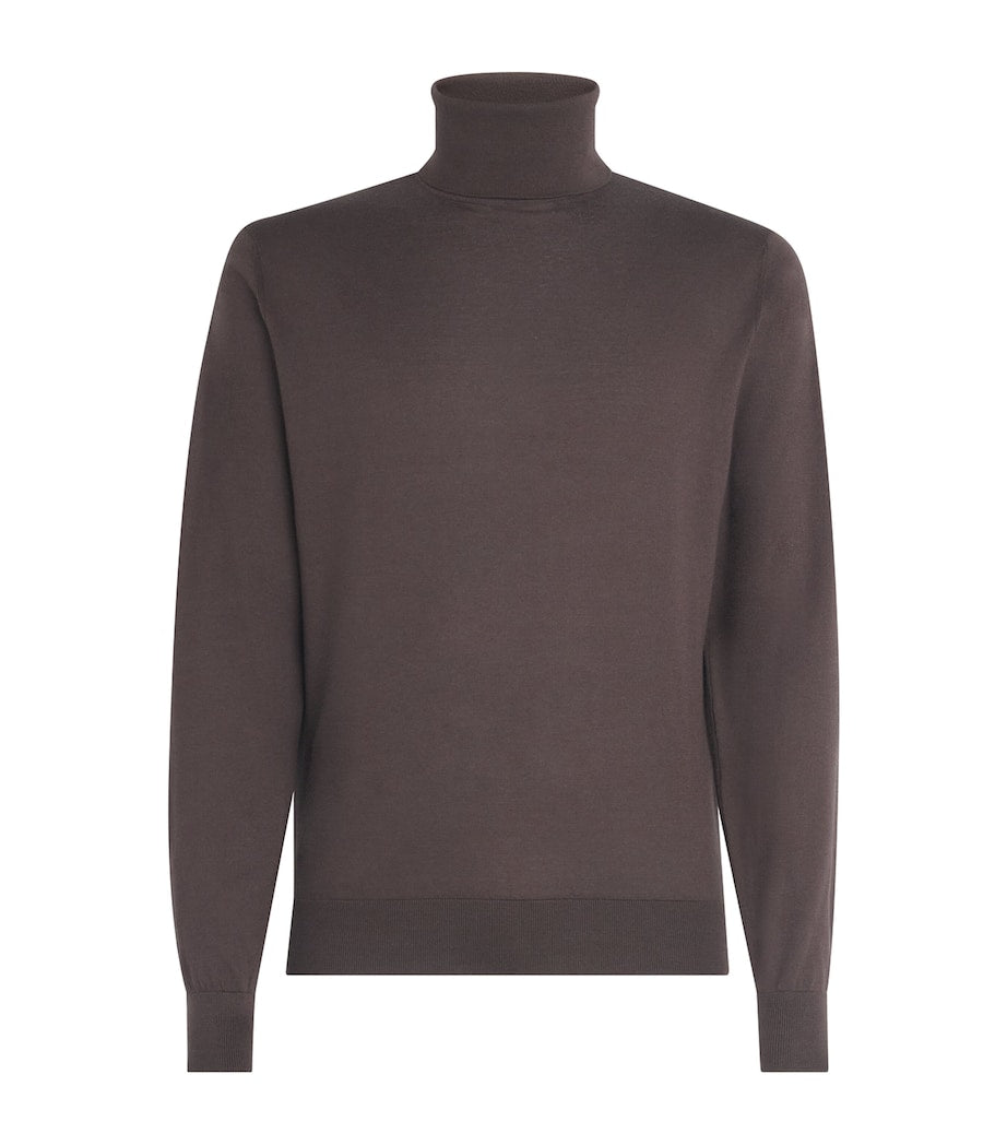 Fioroni Cashmere Brown Cashmere Roll-Neck Sweater