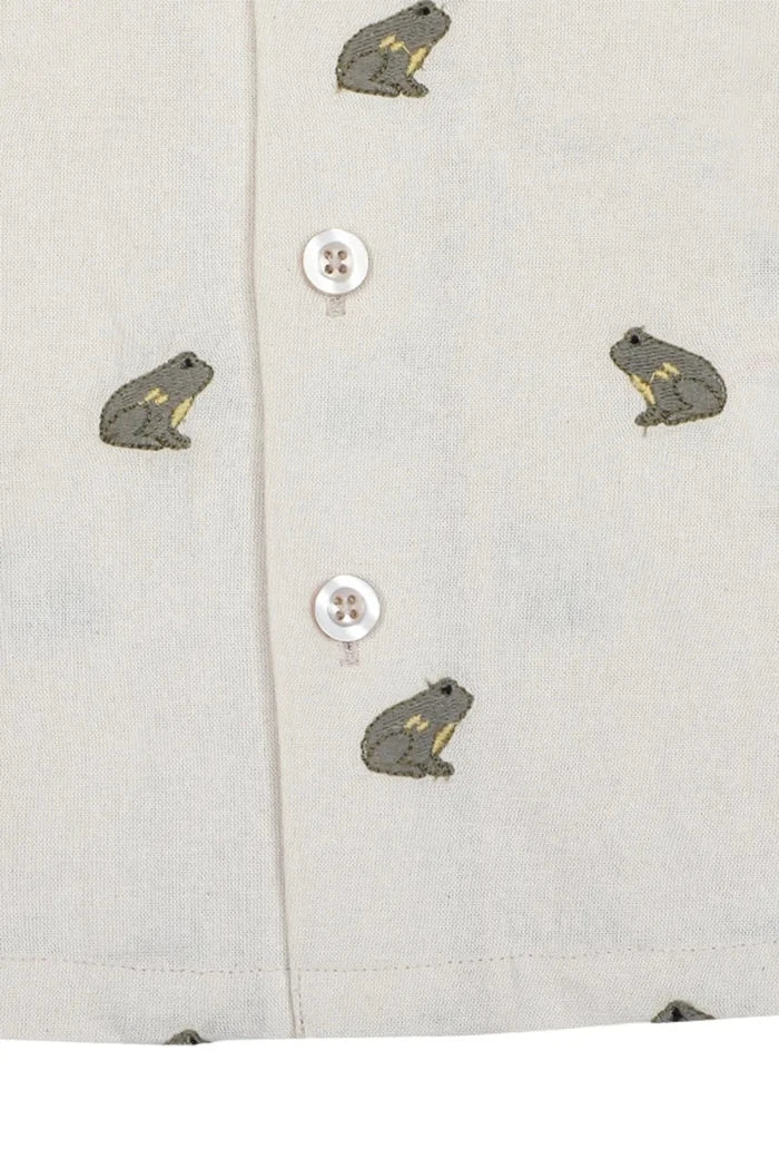 Детска риза с лен Donsje Deccie Shirt Frogs