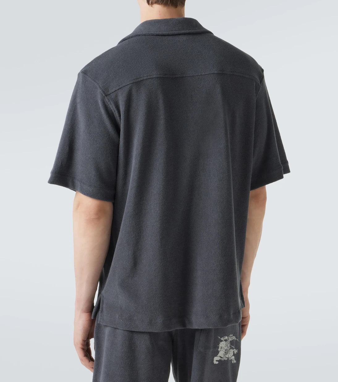 Burberry - EKD cotton terry bowling shirt