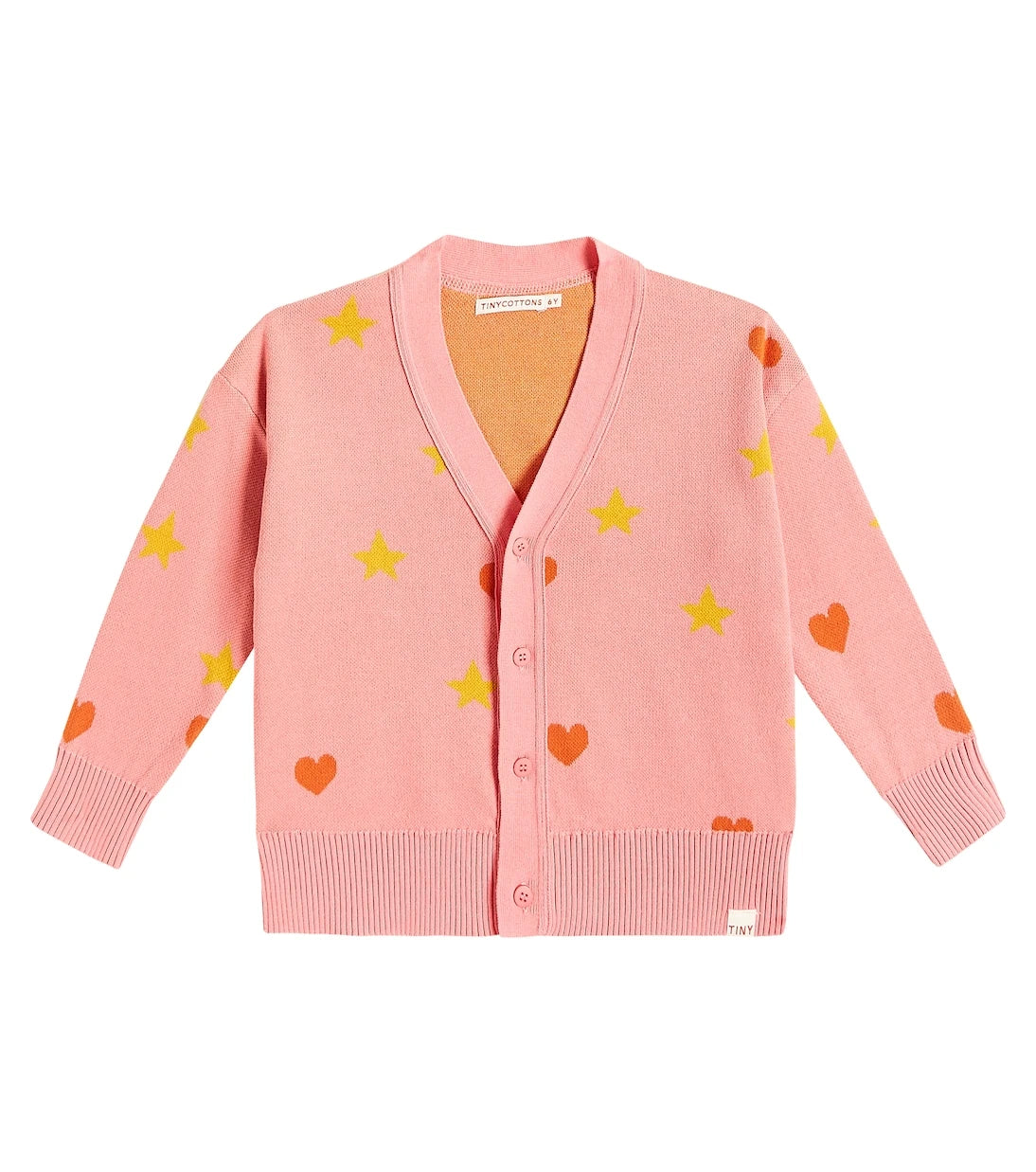 Tinycottons - Hearts Stars jacquard cotton cardigan