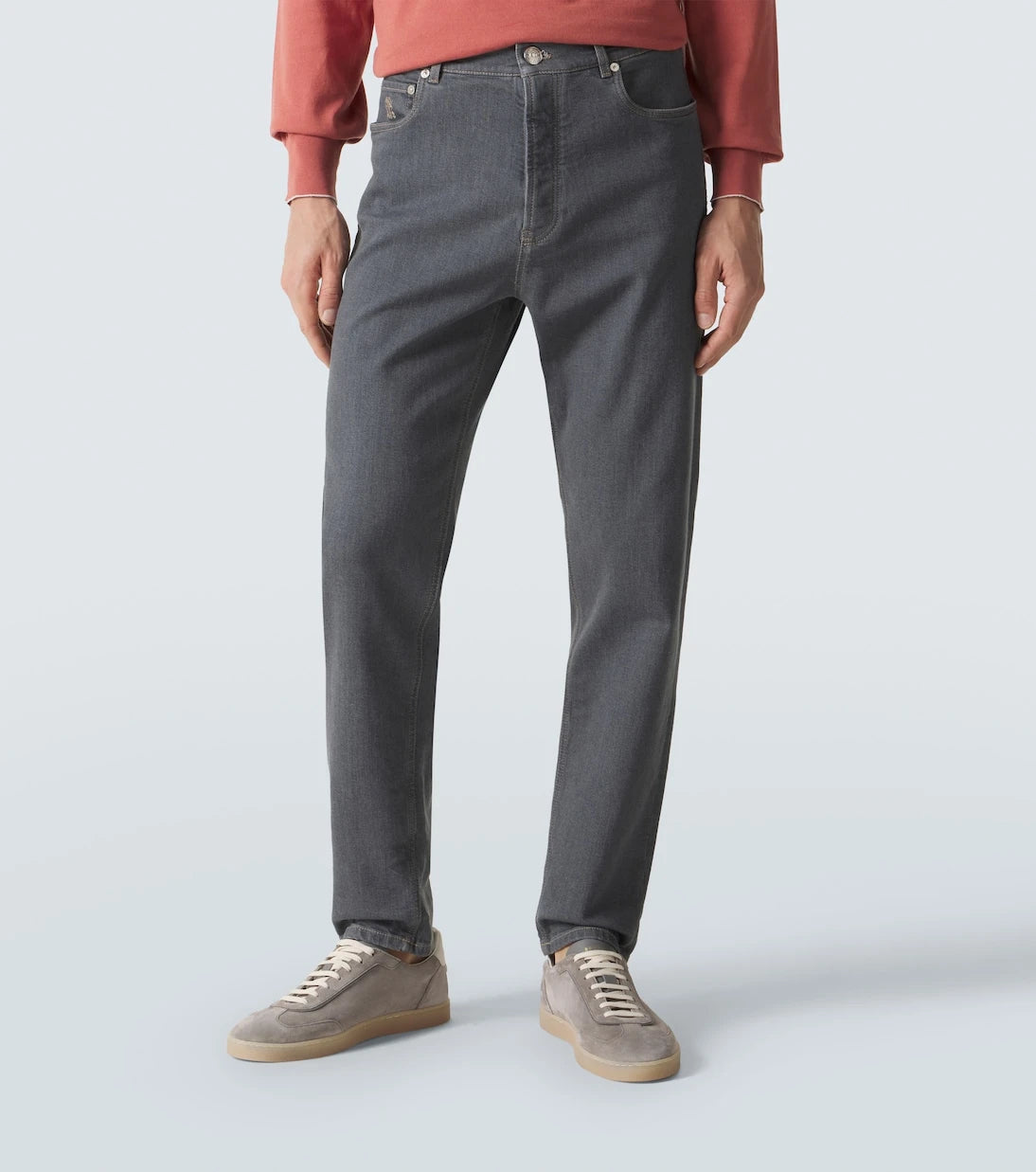 Brunello Cucinelli - Logo straight jeans