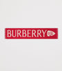 Burberry Red Wool Logo Scarf