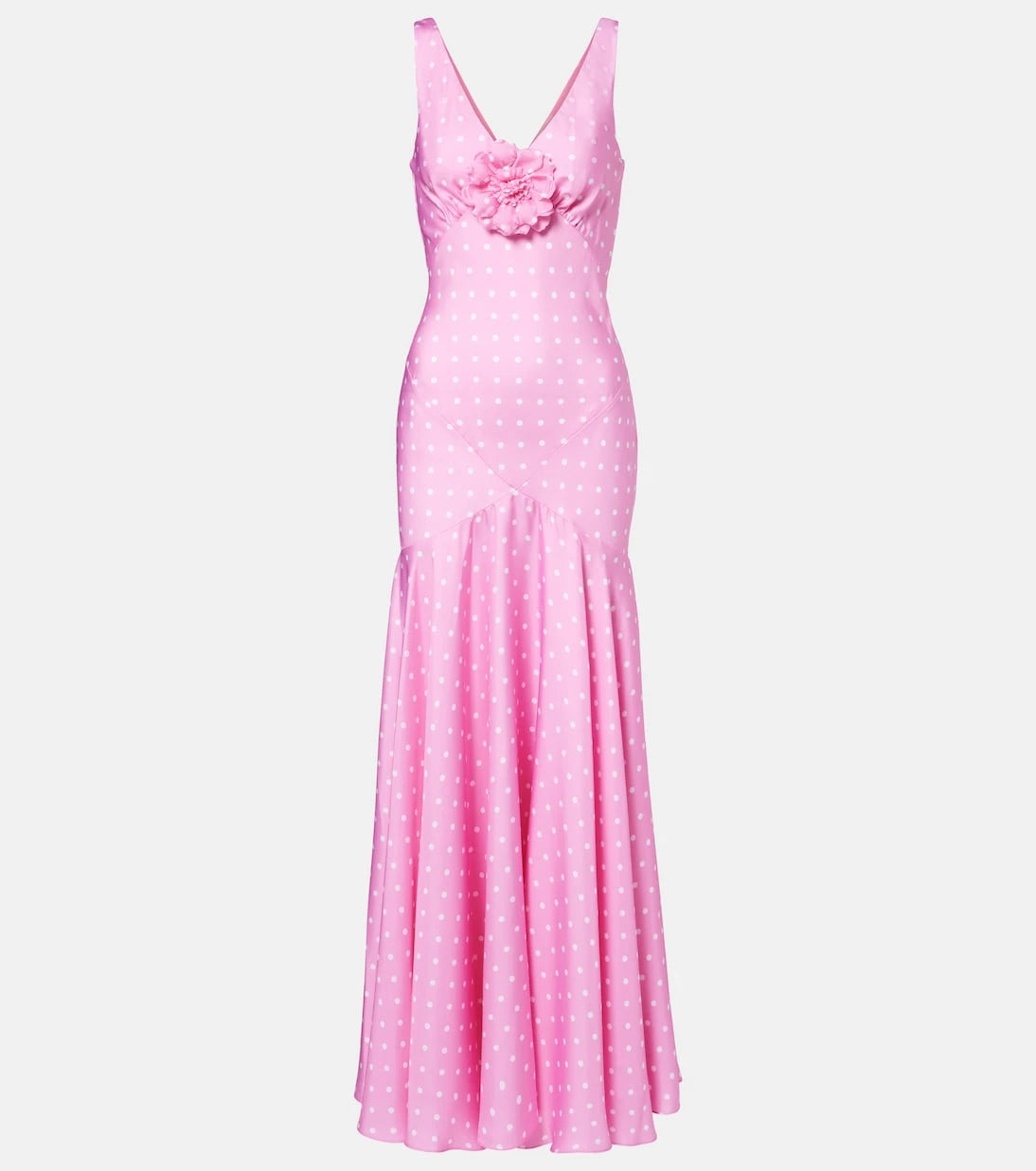 Rodarte - Floral-appliqué silk twill gown