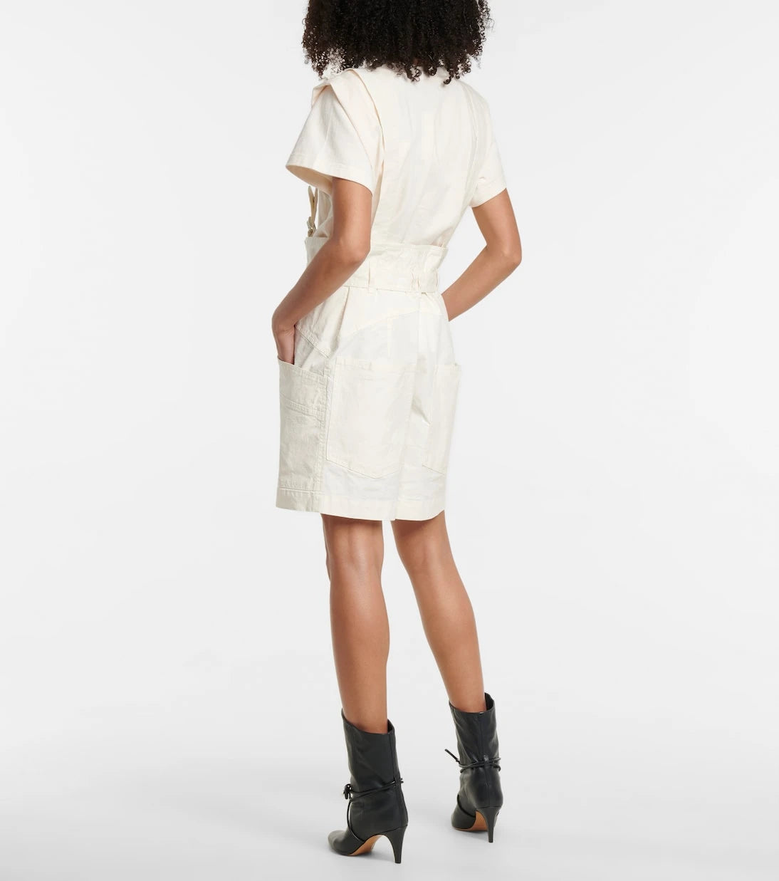 Isabel Marant - Effie linen and cotton suspender shorts