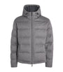 Grey Cashmere-Blend Down Jacket