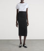 Givenchy Black Low-Waist Midi Skirt