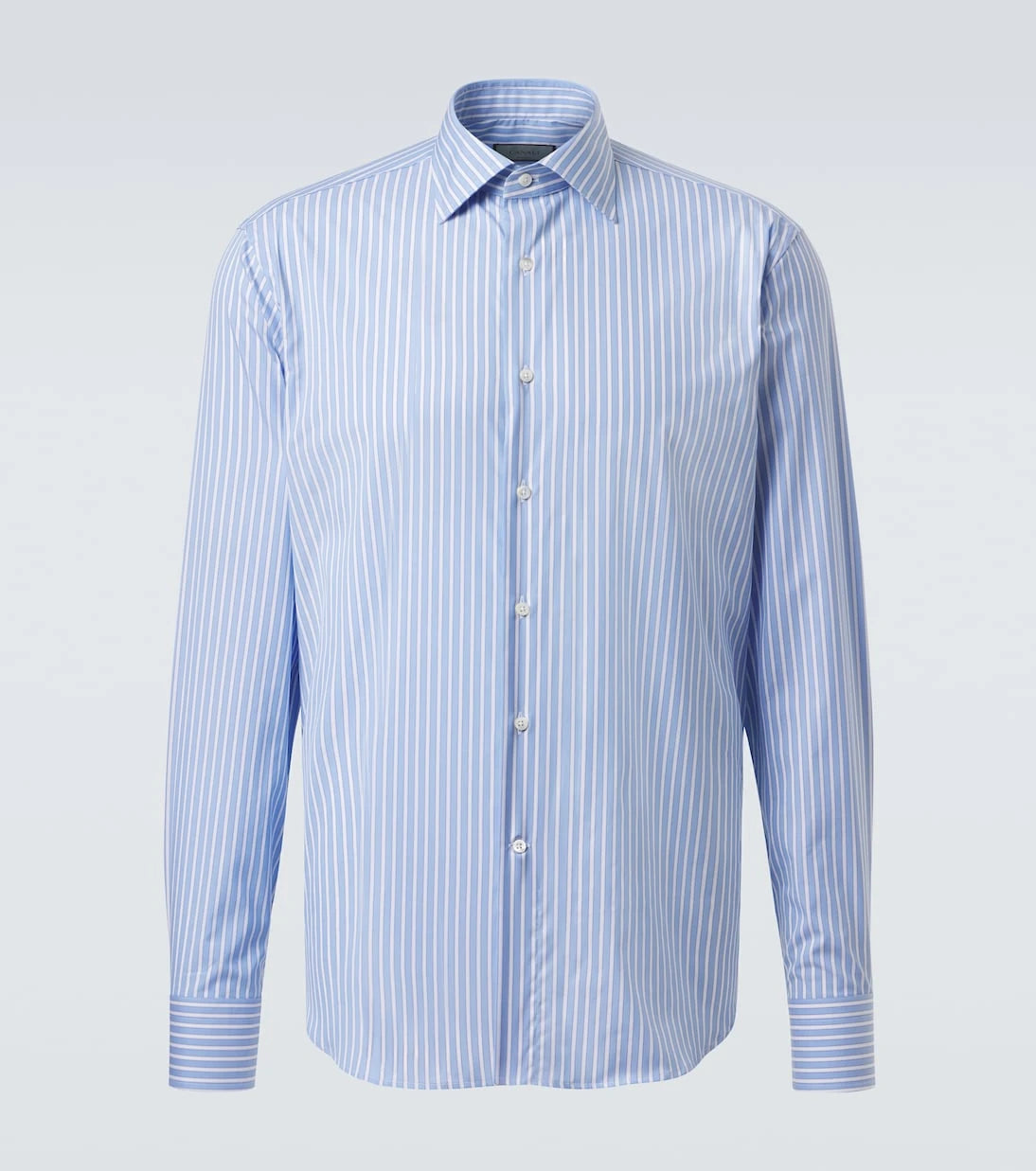 Canali - قميص بوبلين قطني مخطط