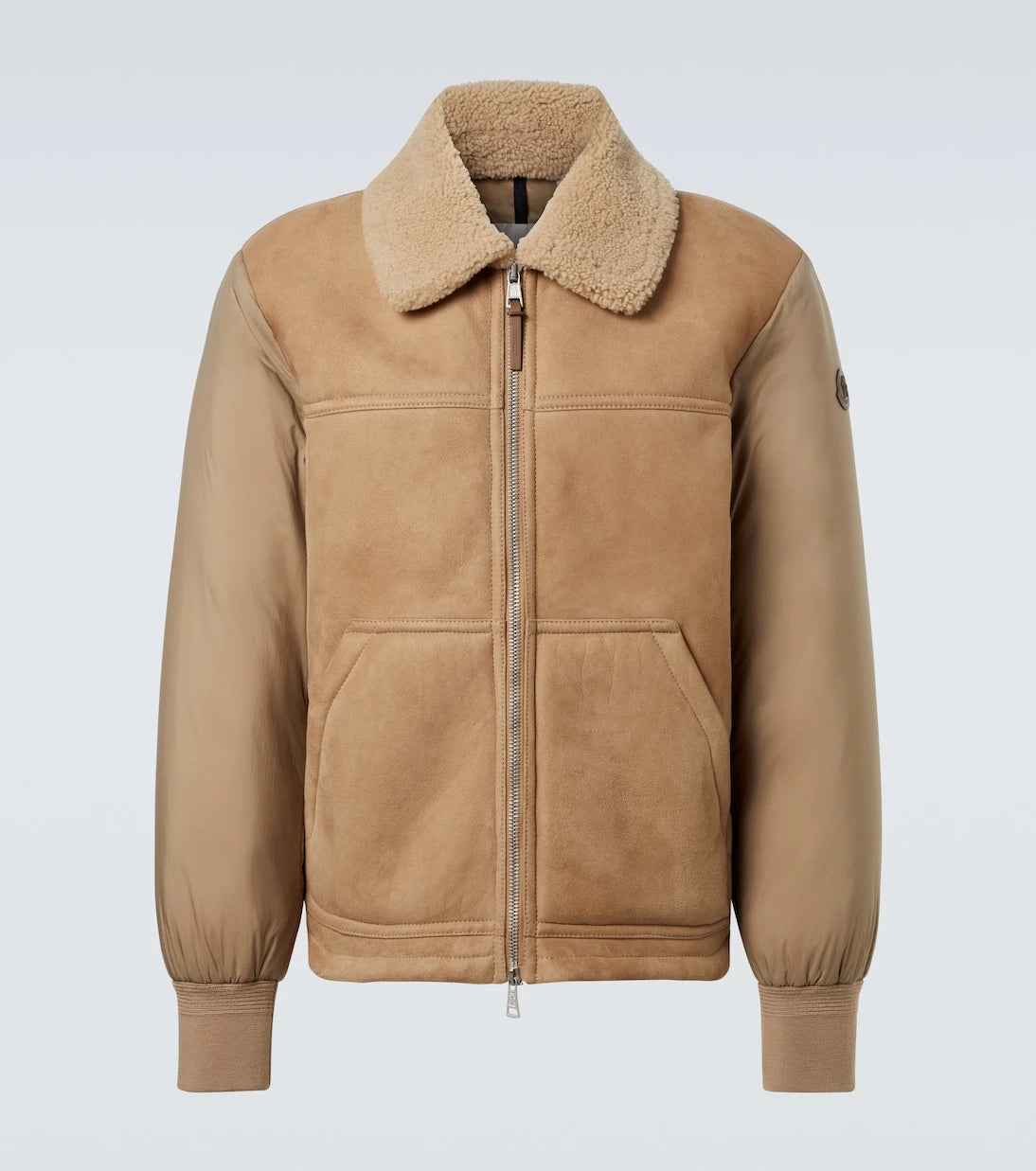 Moncler - Tonnay suede and shearling down jacket