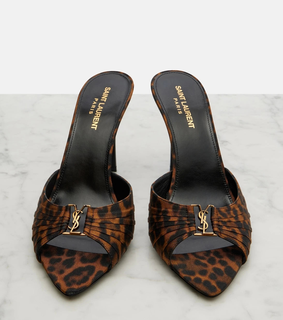 Saint Laurent - Babylone Cassandre grosgrain mules