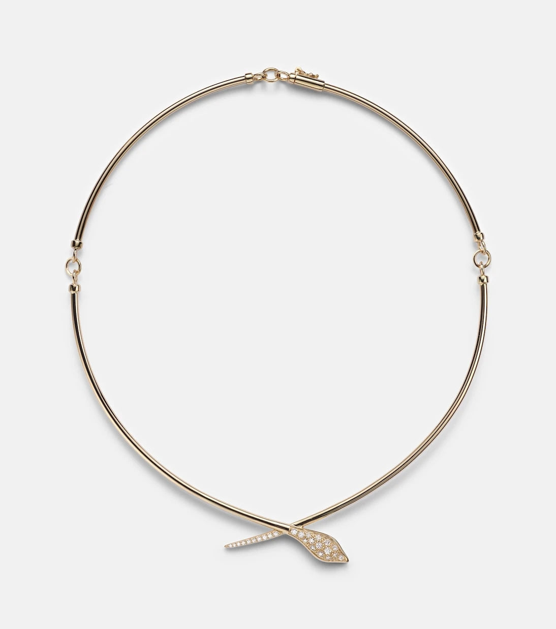 Sydney Evan - Snake 14kt gold choker with diamonds