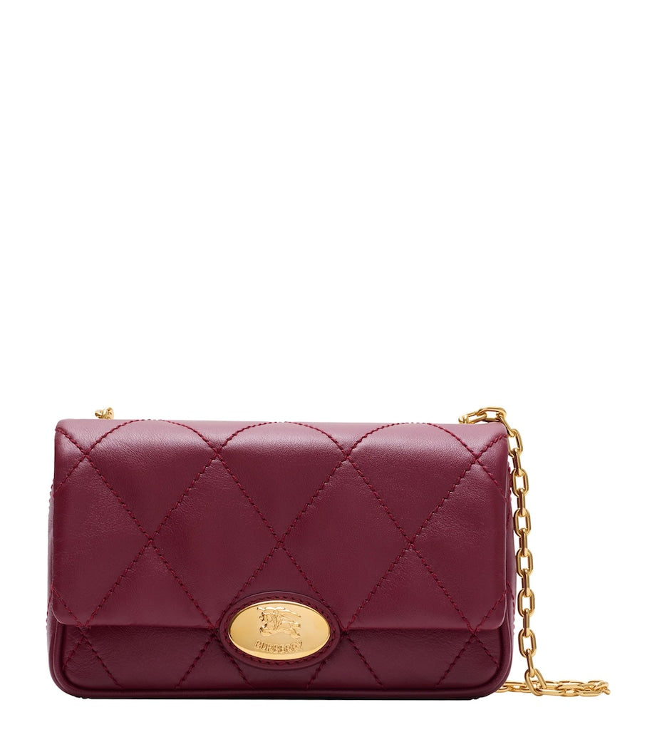 Burberry Red Leather Quilted Clutch Bag