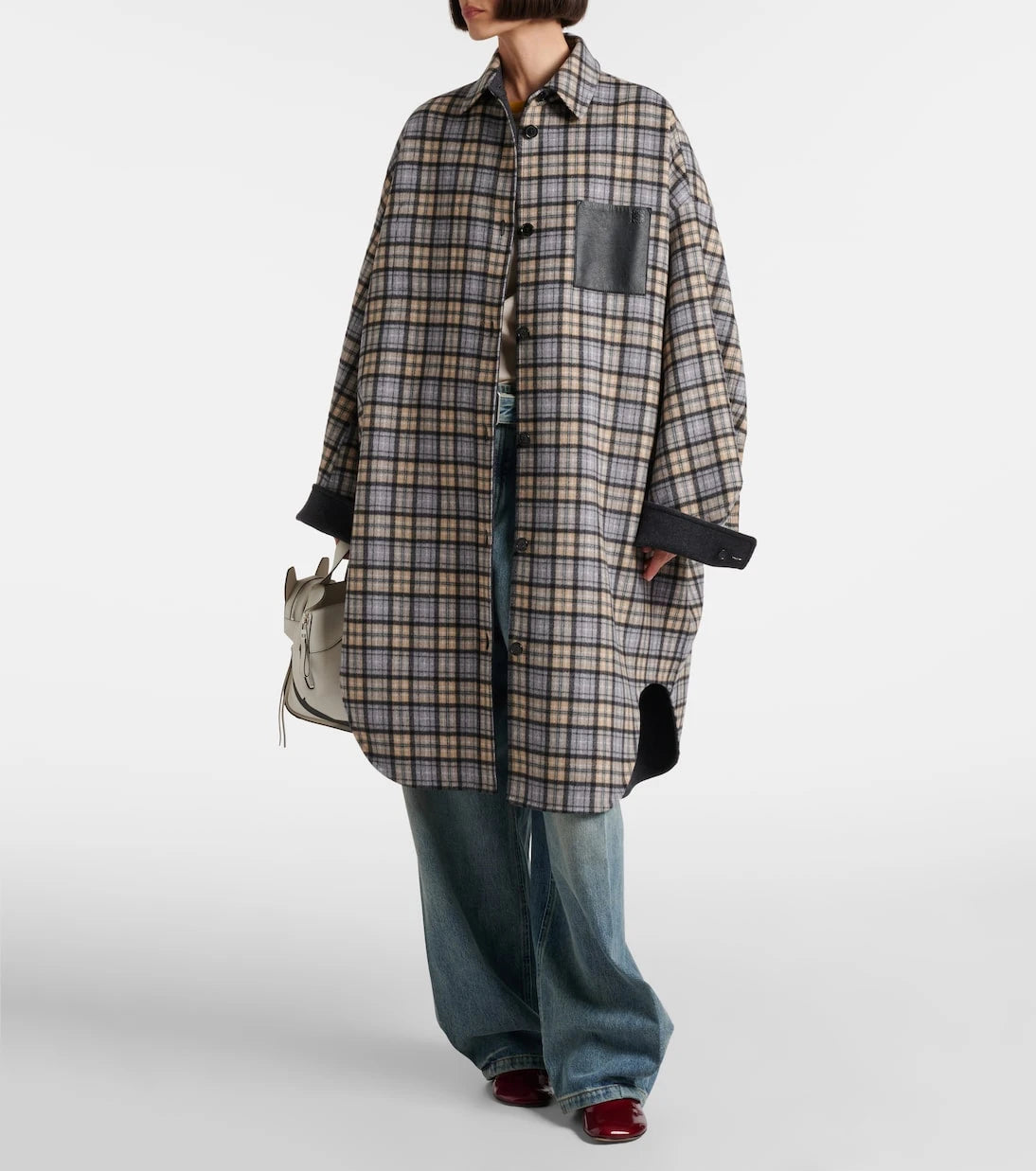 Loewe - معطف من الصوف والكشمير بوجهين