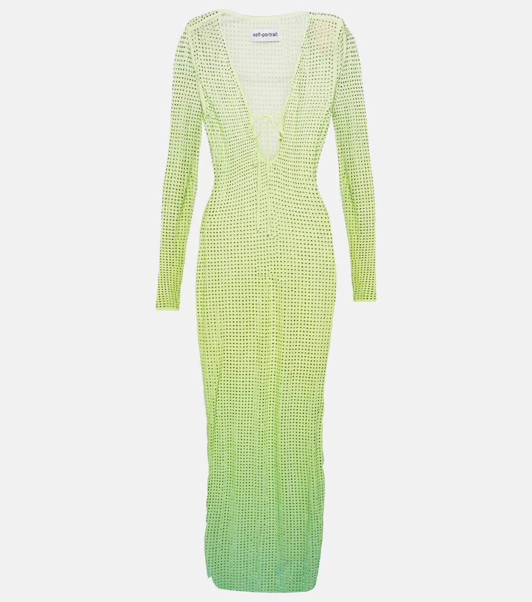 Self-Portrait - Crystal-embellished maxi dress