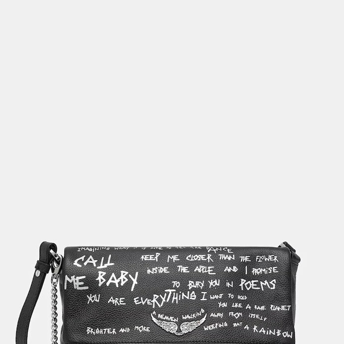 Кожена чанта ZADIG&VOLTAIRE ROCKY II GRAFFITI