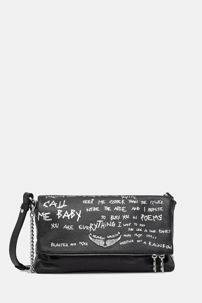 Кожена чанта ZADIG&VOLTAIRE ROCKY II GRAFFITI