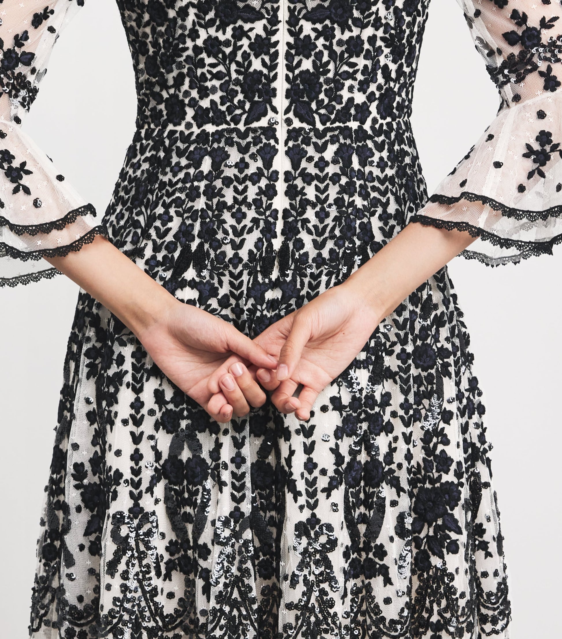 Needle & Thread Multi Round-Neck Adeline Maxi Dress