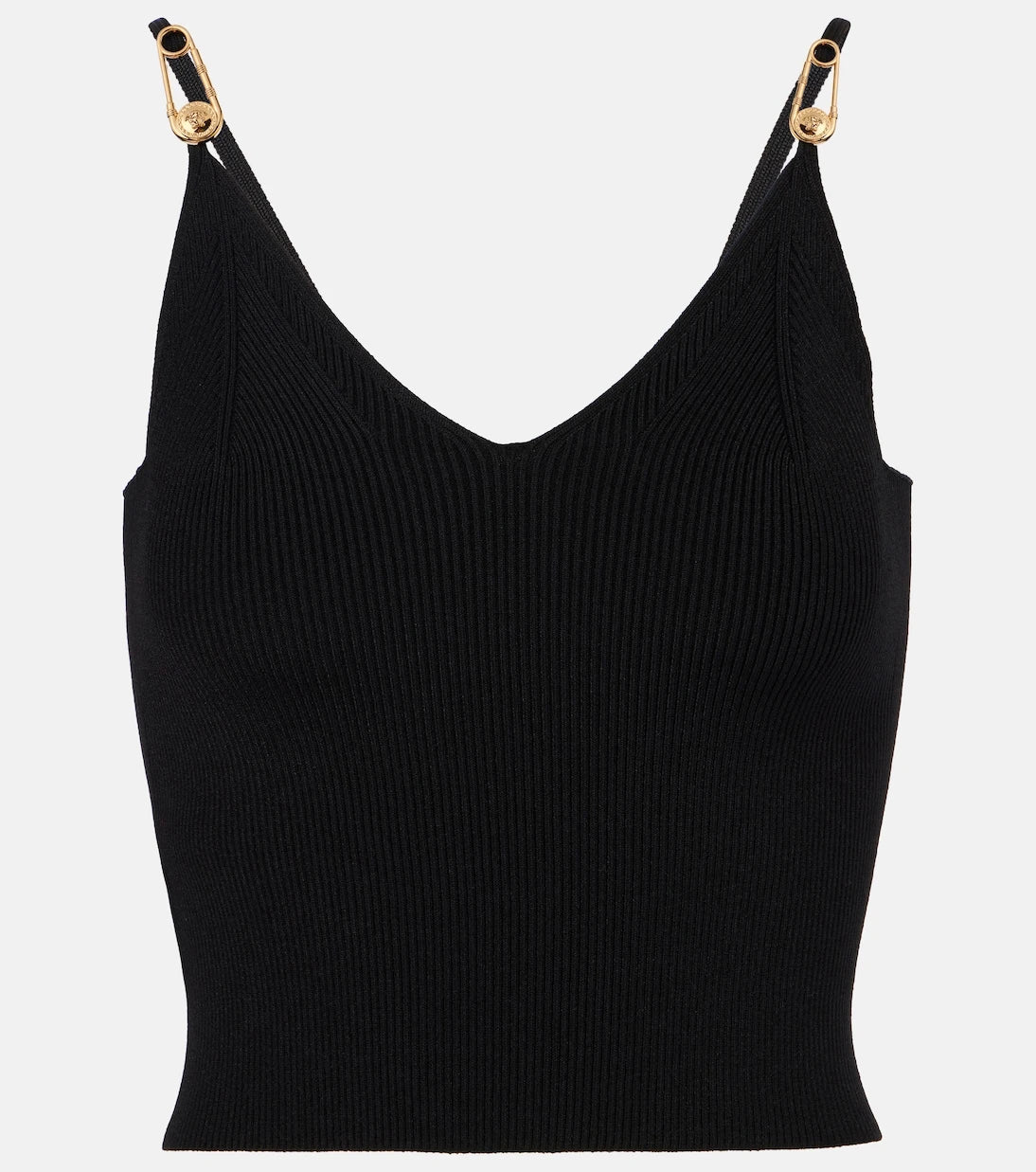 Versace - Safety Pin ribbed-knit top