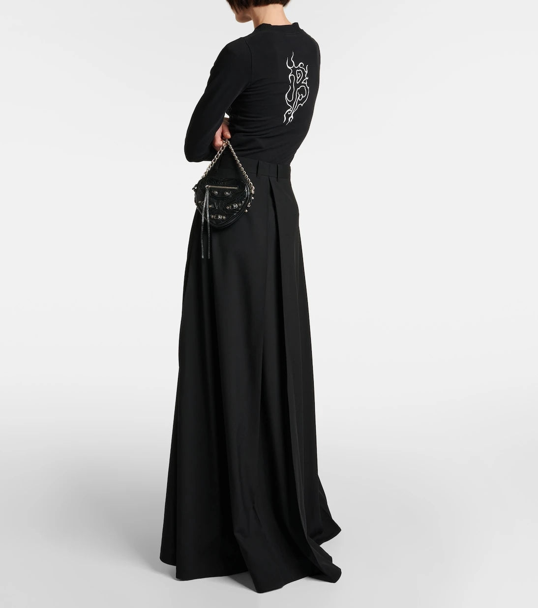 Balenciaga - Hybrid wool skirt with pants
