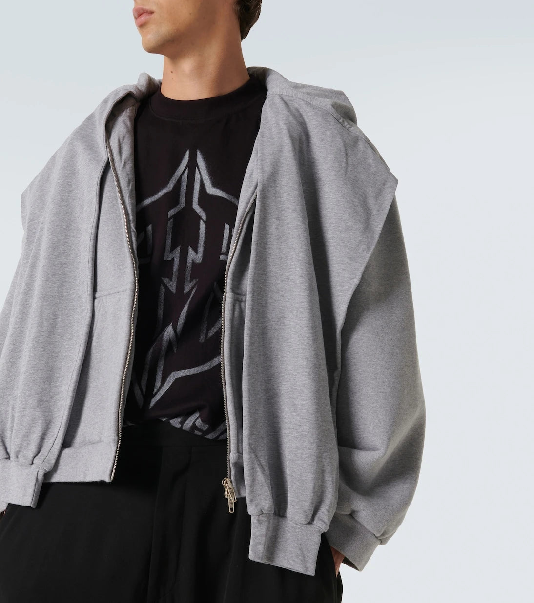 Balenciaga - Incognito deconstructed cotton jersey hoodie
