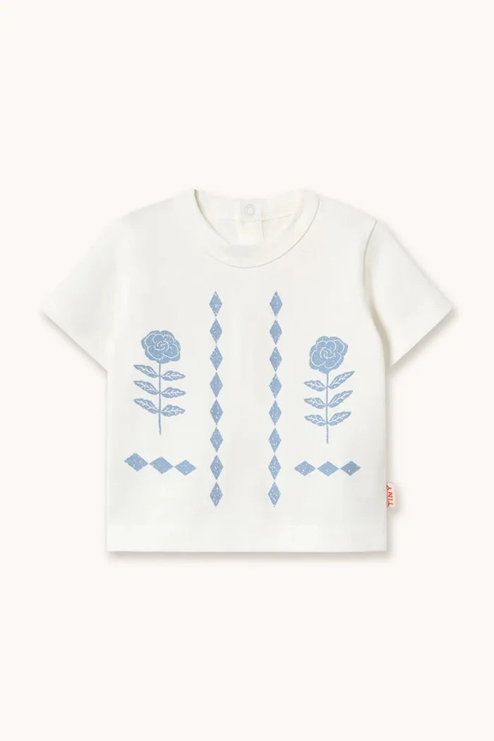 Tinycottons Bebek Pamuklu Tişört FLOWER PATTERN GRAPHIC BABY TEE