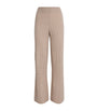 Soft Goat Ivory Cashmere Cable-Knit Sweatpants