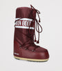 Burgundy Nylon Moon Boots