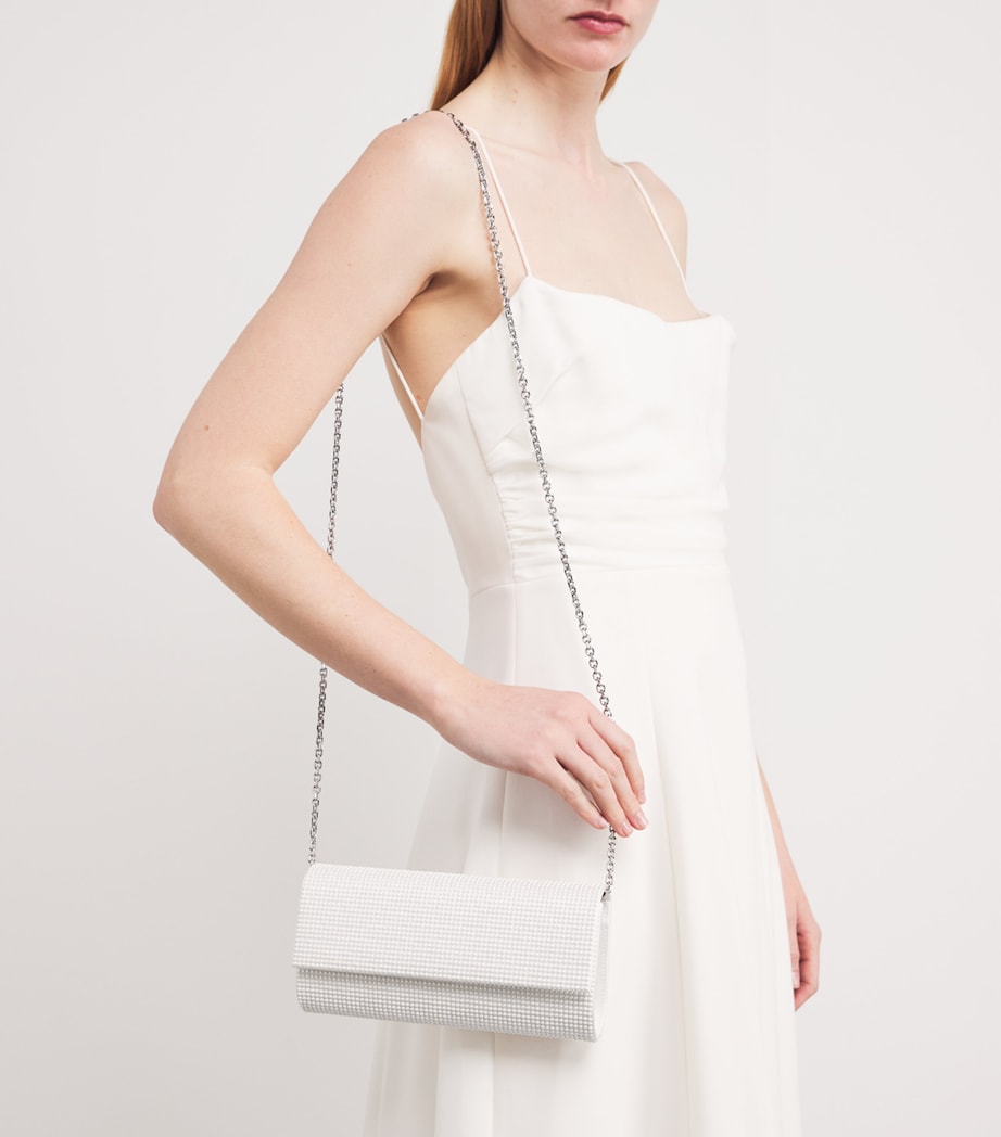 Satin Pearlised Perry Clutch Bag