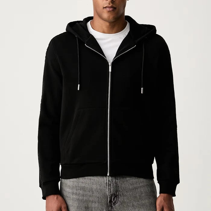 Karl Lagerfeld pamuklu erkek fermuarlı sweatshirt