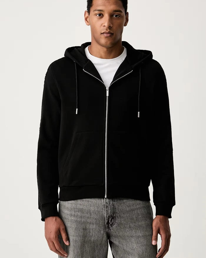 Karl Lagerfeld pamuklu erkek fermuarlı sweatshirt