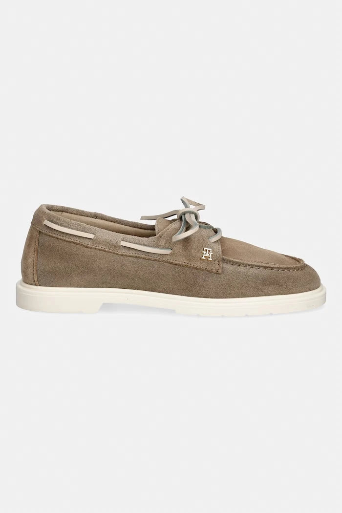 Tommy Hilfiger Kadın Süet Mokasen LIGHT SUEDE BOAT SHOE