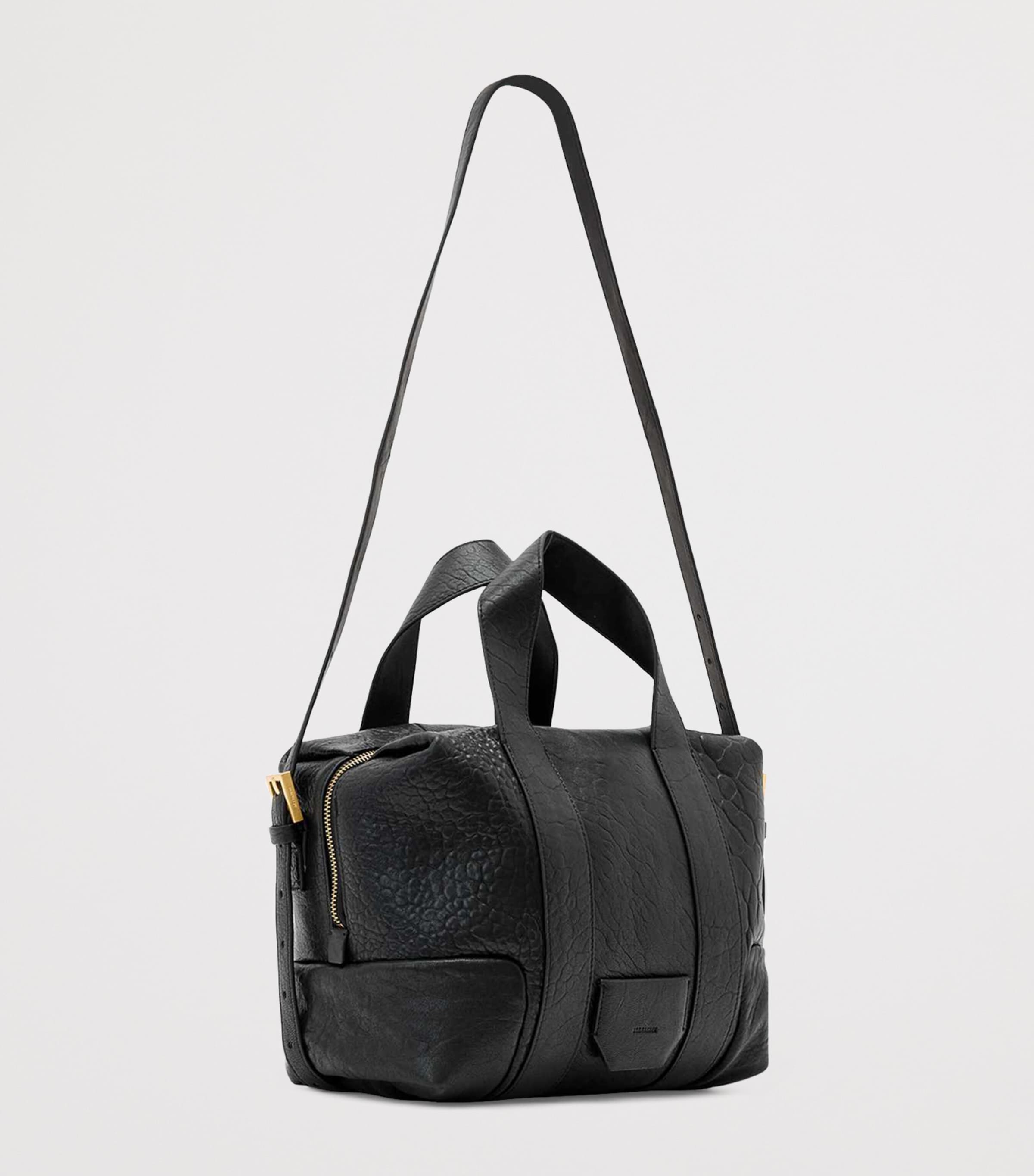 AllSaints Black Leather Ares Cross-Body Bag