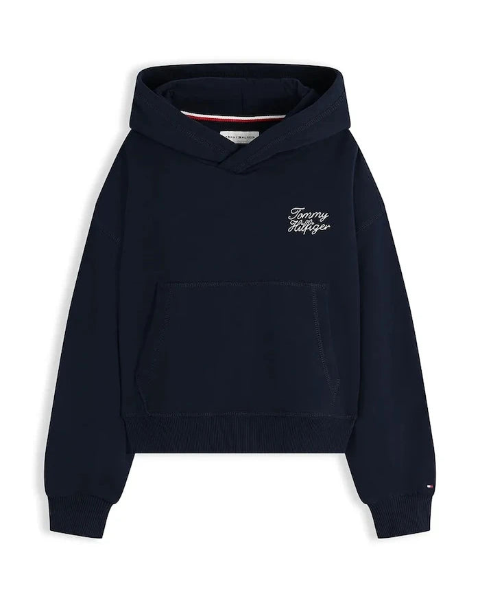 Tommy Hilfiger суичър с качулка за деца с памук