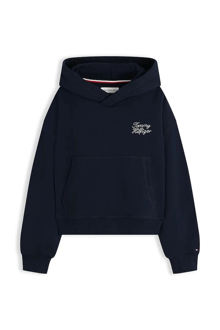 Tommy Hilfiger суичър с качулка за деца с памук