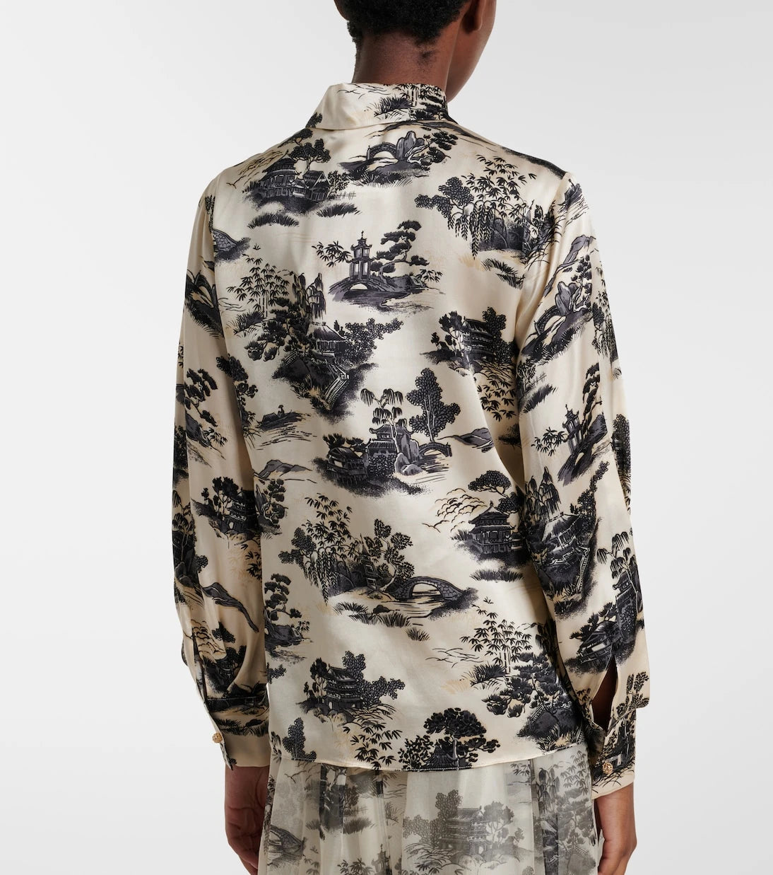 Max Mara - Vetro printed silk satin shirt