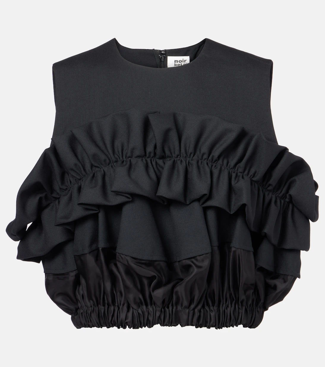 Noir Kei Ninomiya - Ruffled wool top