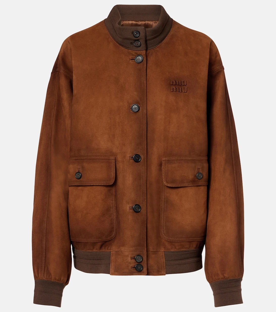 Miu Miu - Suede bomber jacket