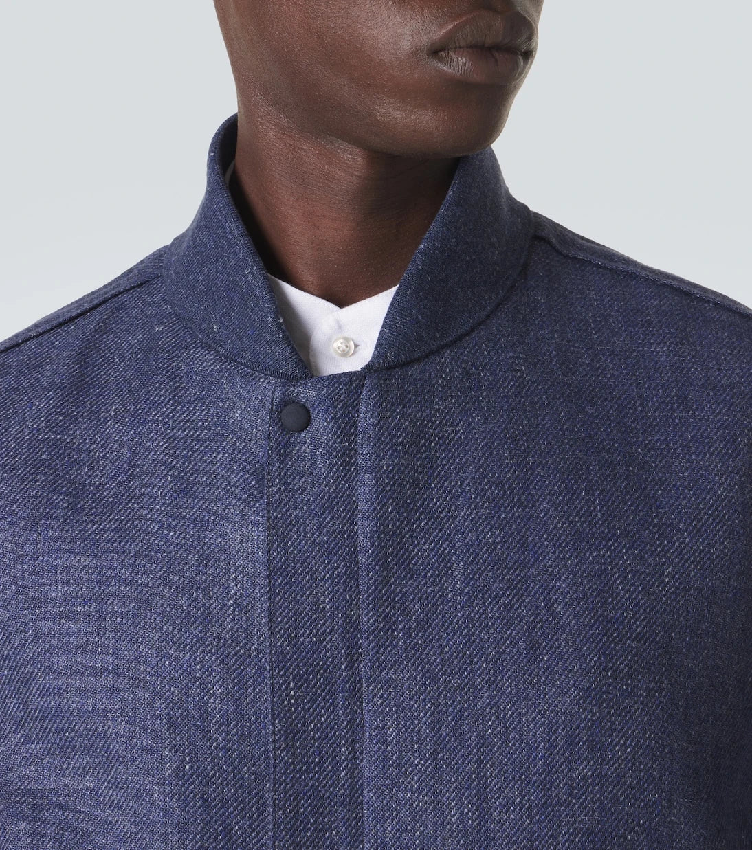 Berluti - Leather-trimmed linen, wool, and silk bomber jacket