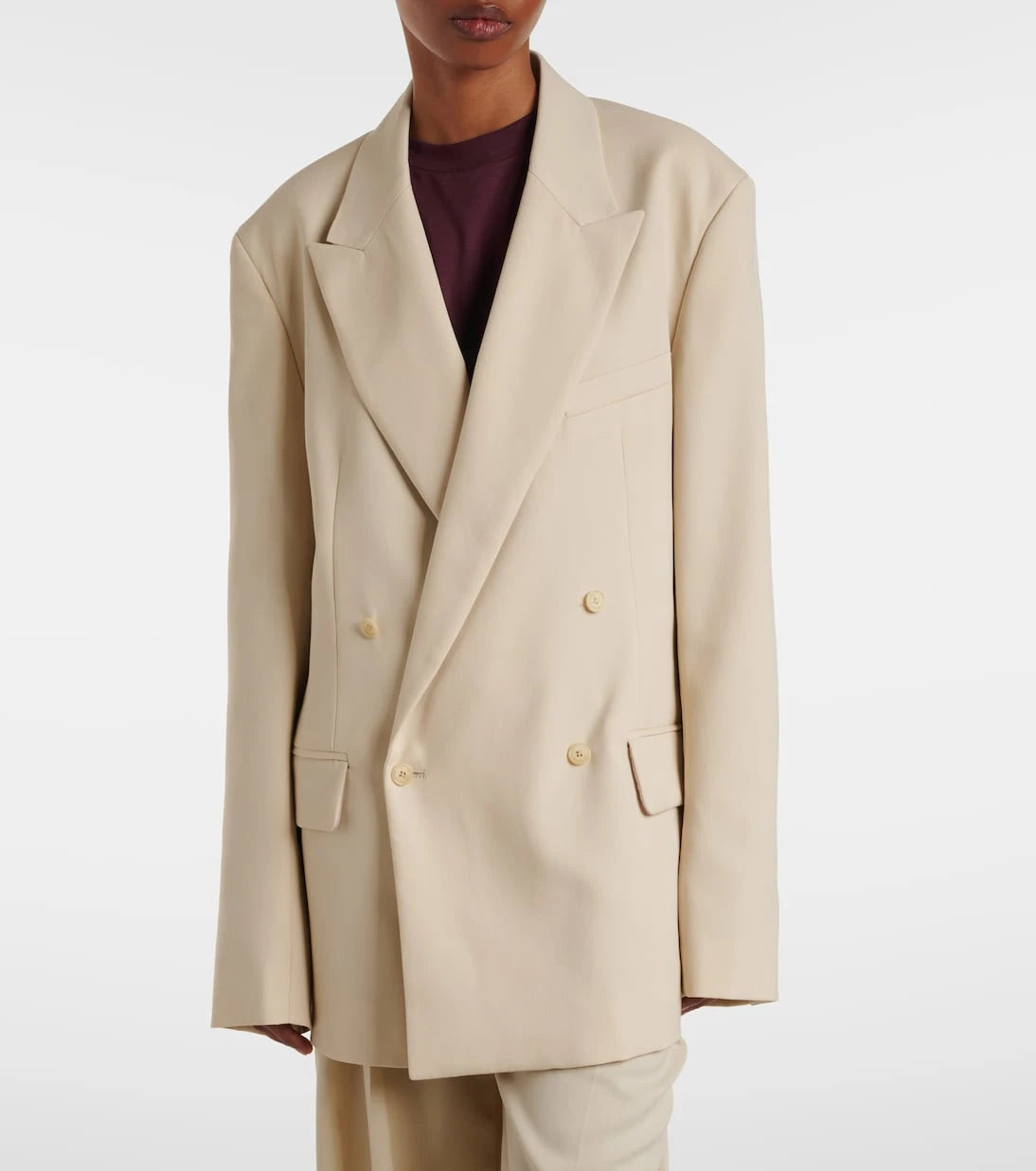 The Frankie Shop - Newark double-breasted cotton blazer