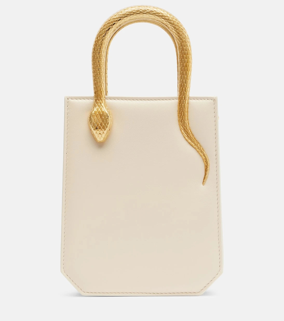 Bvlgari - Serpentine Small embellished leather top-handle bag