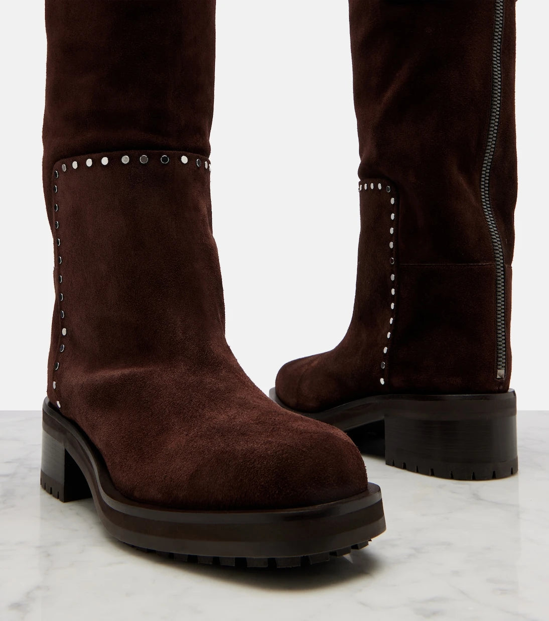 Jimmy Choo - Brooklyn 50 studded suede knee-high boots