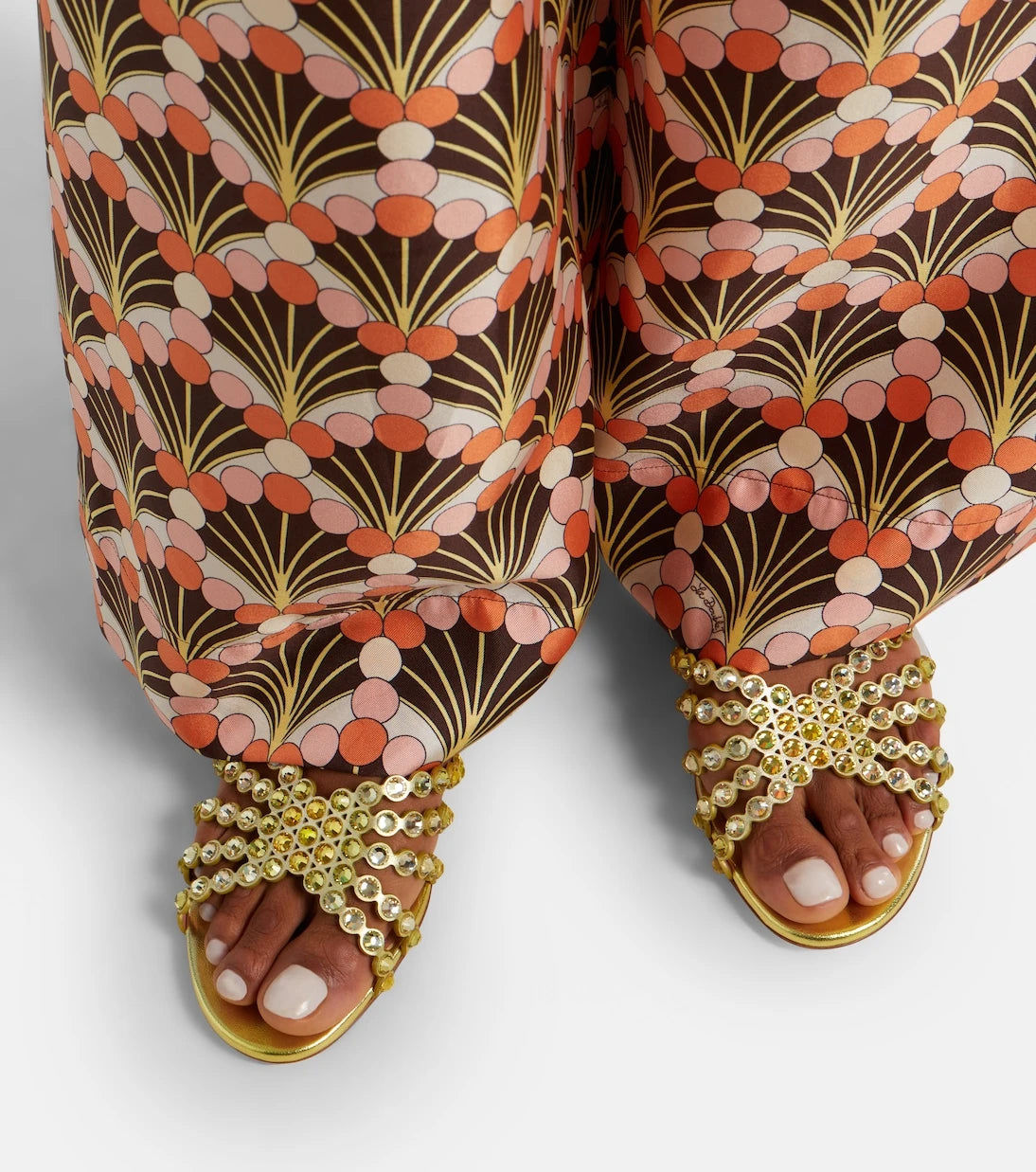 Aquazzura - Tequila embellished leather sandals