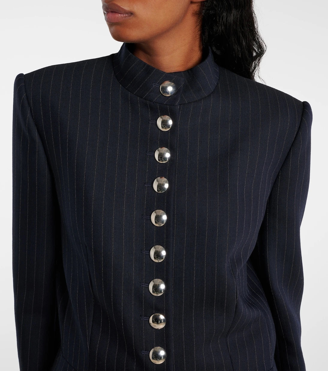 Khaite - Samuel chalk stripe wool-blend jacket